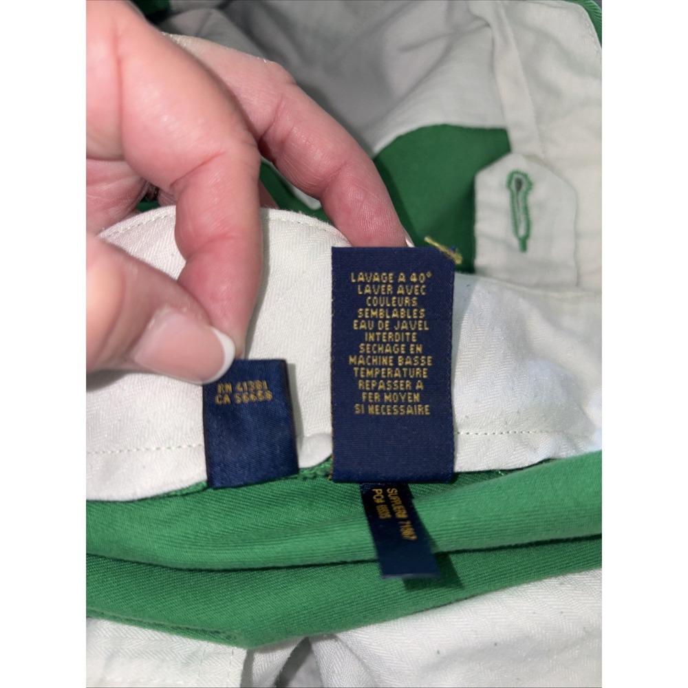 Polo Ralph Lauren Whale Embroidered Shorts Men Size 44B/44G Green Preppy - Picture 11 of 12